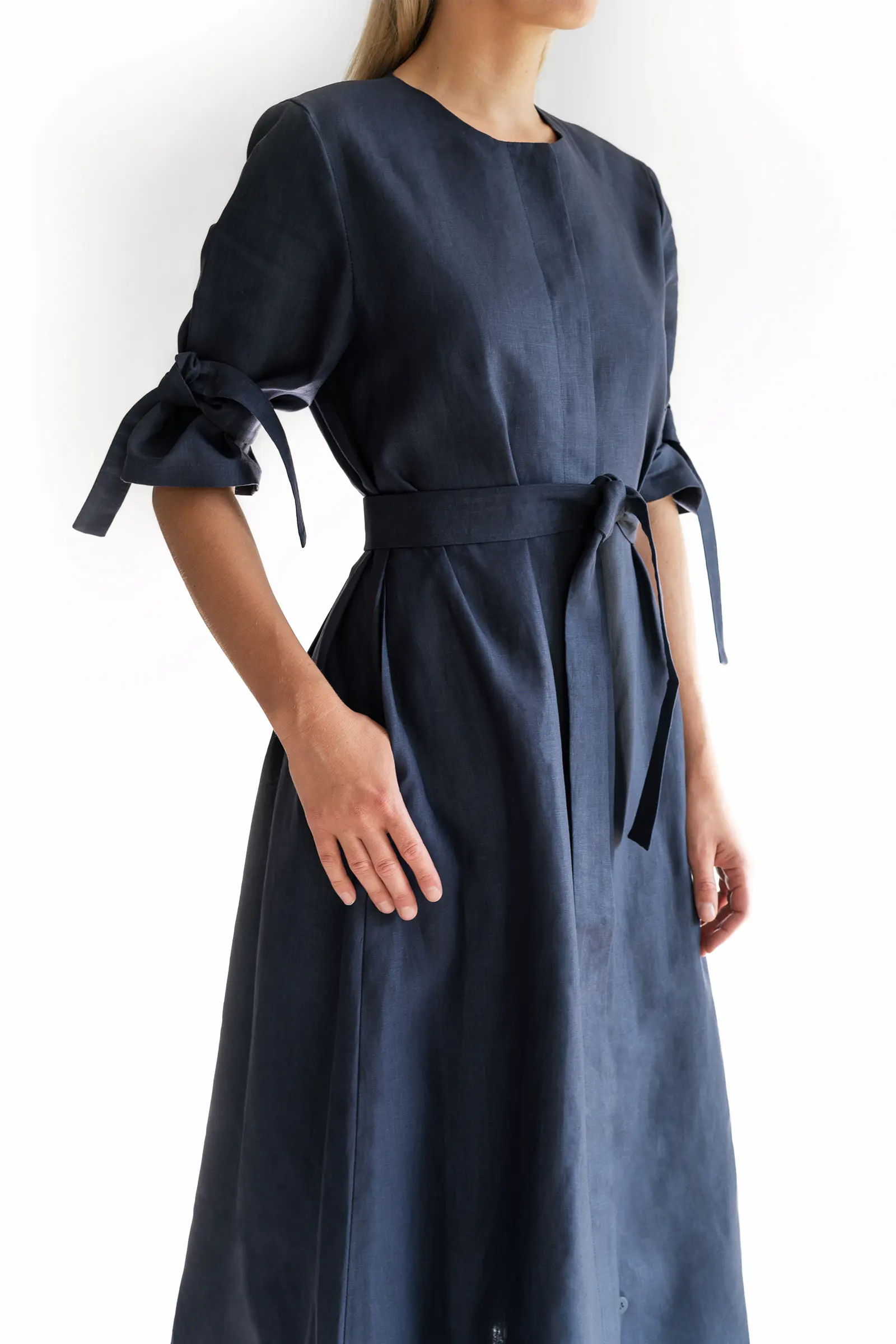 PBG studio | Belted Linen Midi dress - Image 42