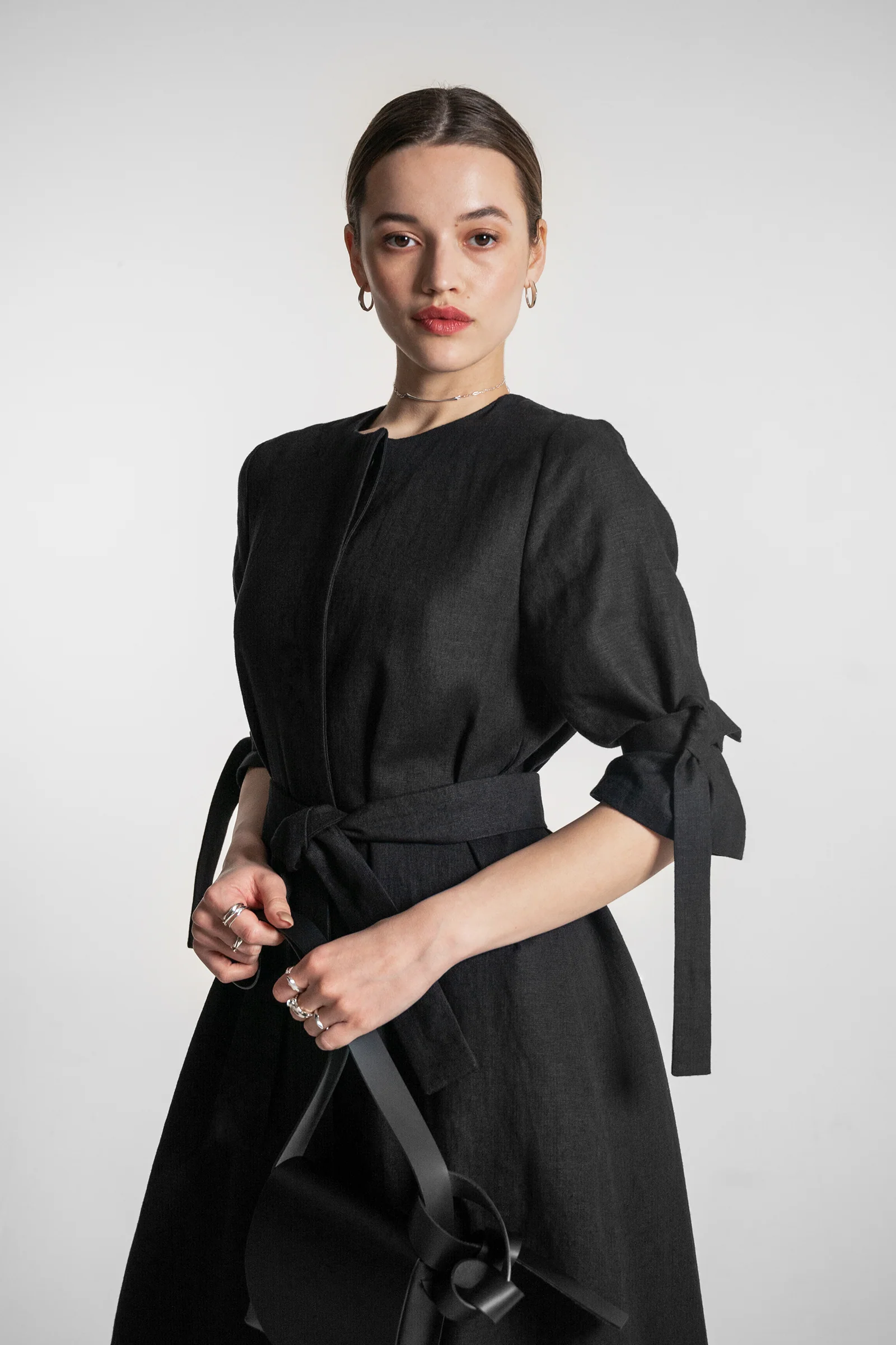 PBG studio | Belted Linen Midi dress - Image 65
