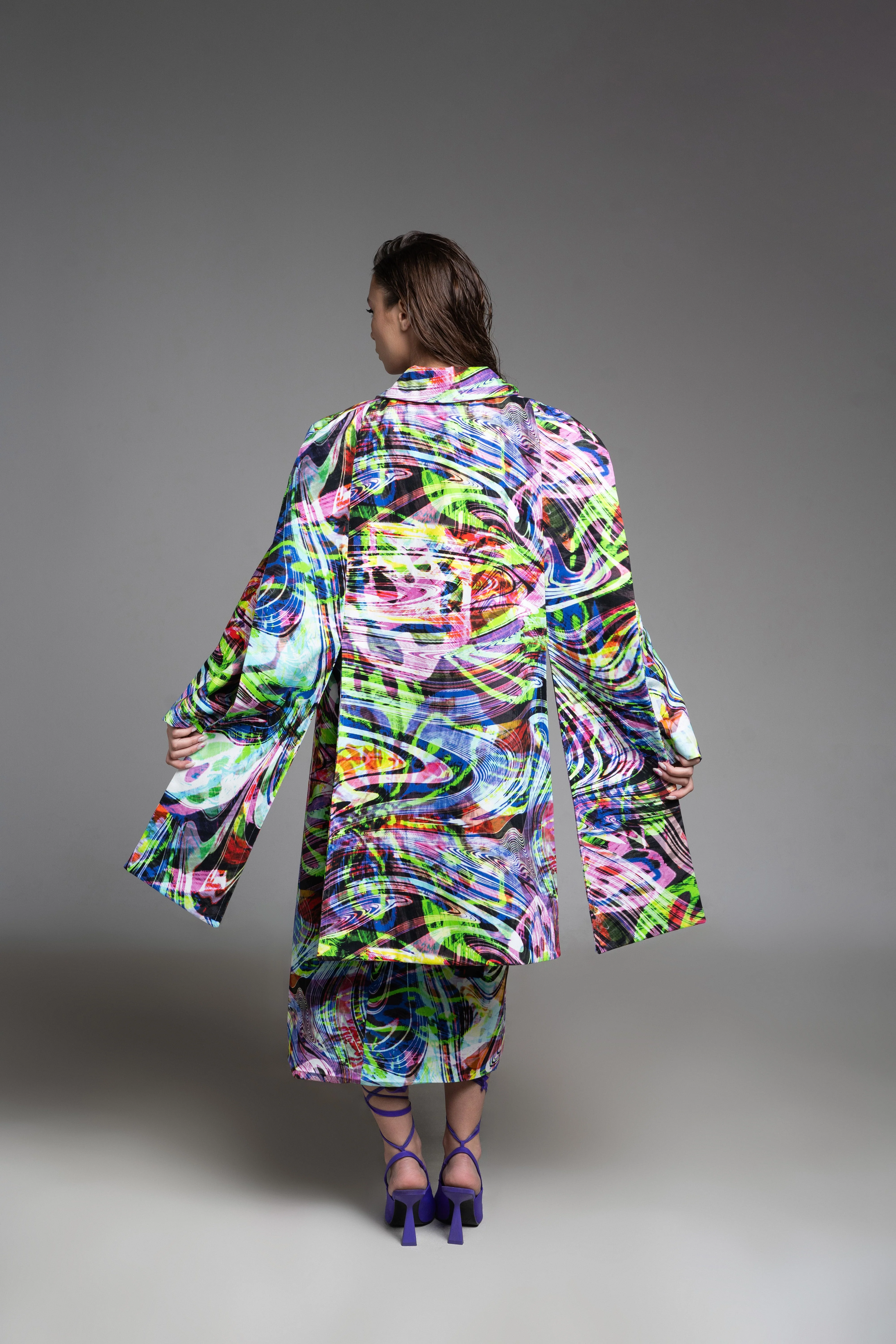 Psychedelic Overdose | Lotus Long Coat - Image 6