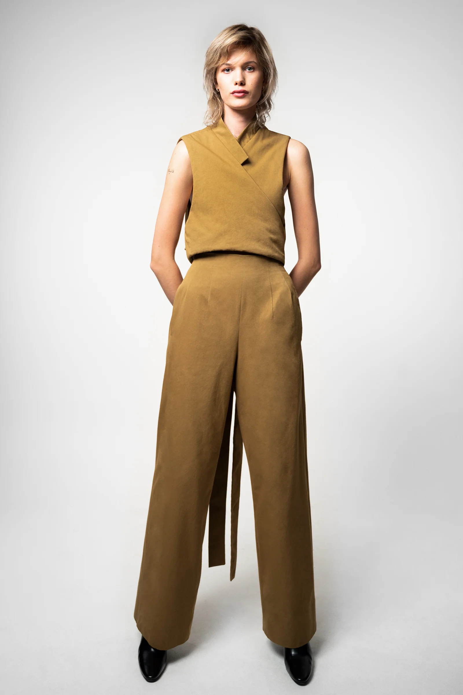 PBG studio | Wide Leg Cotton Trousers - Image 5