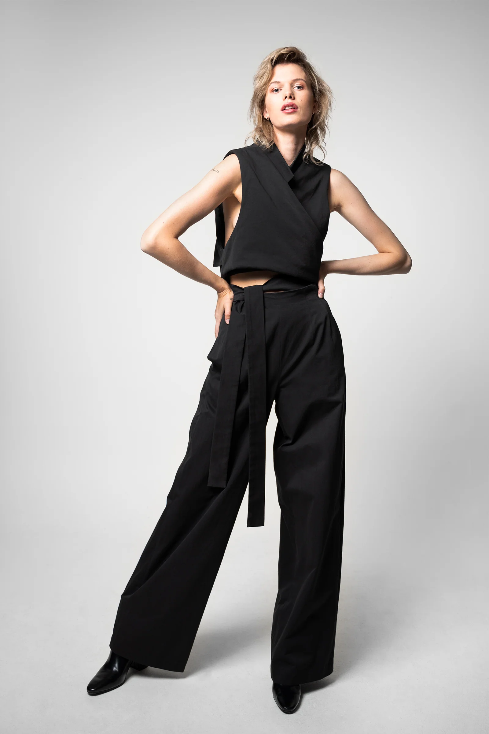 PBG studio | Wide Leg Cotton Trousers - Image 9