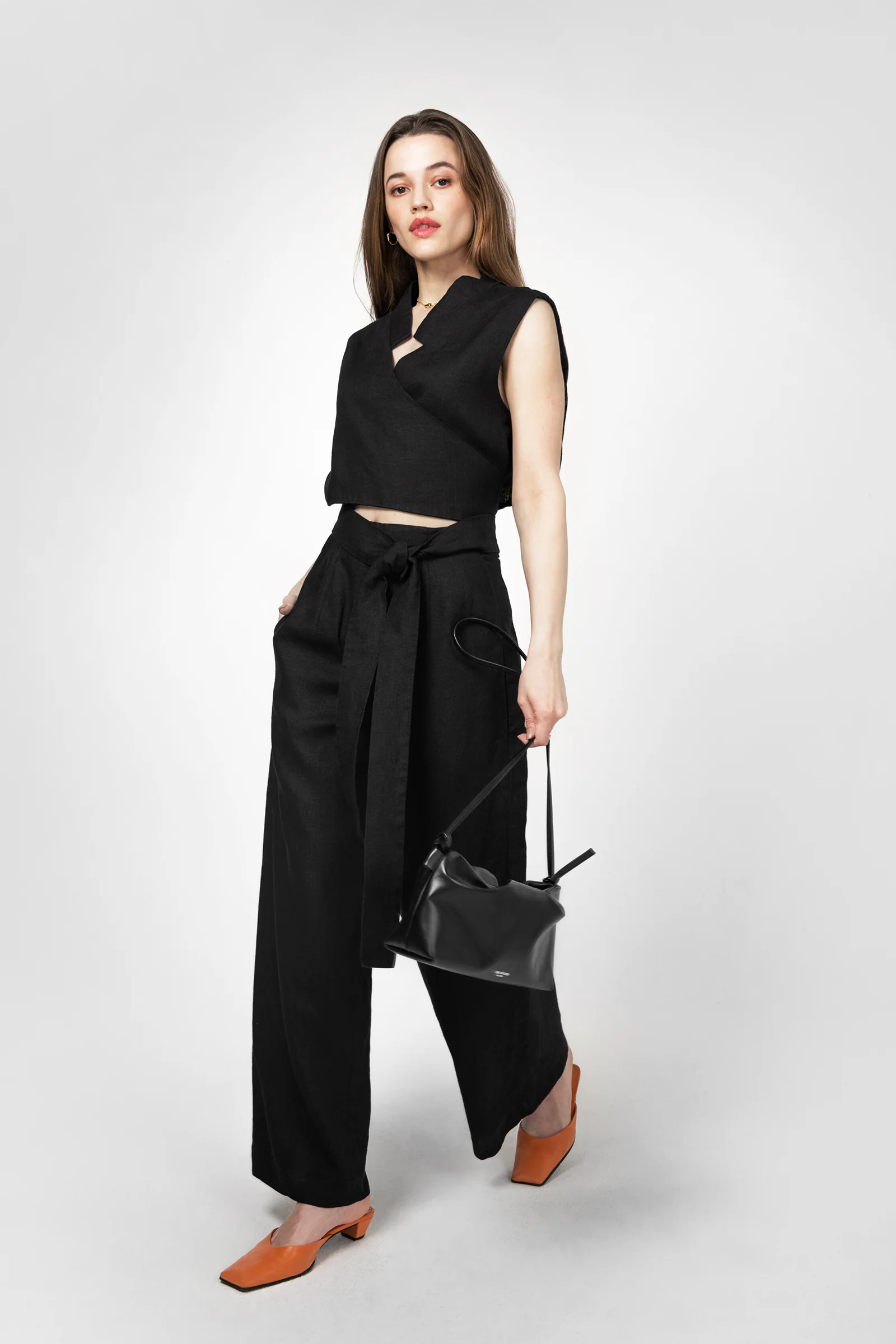 PBG studio | Wide Leg Linen Trousers - Image 61